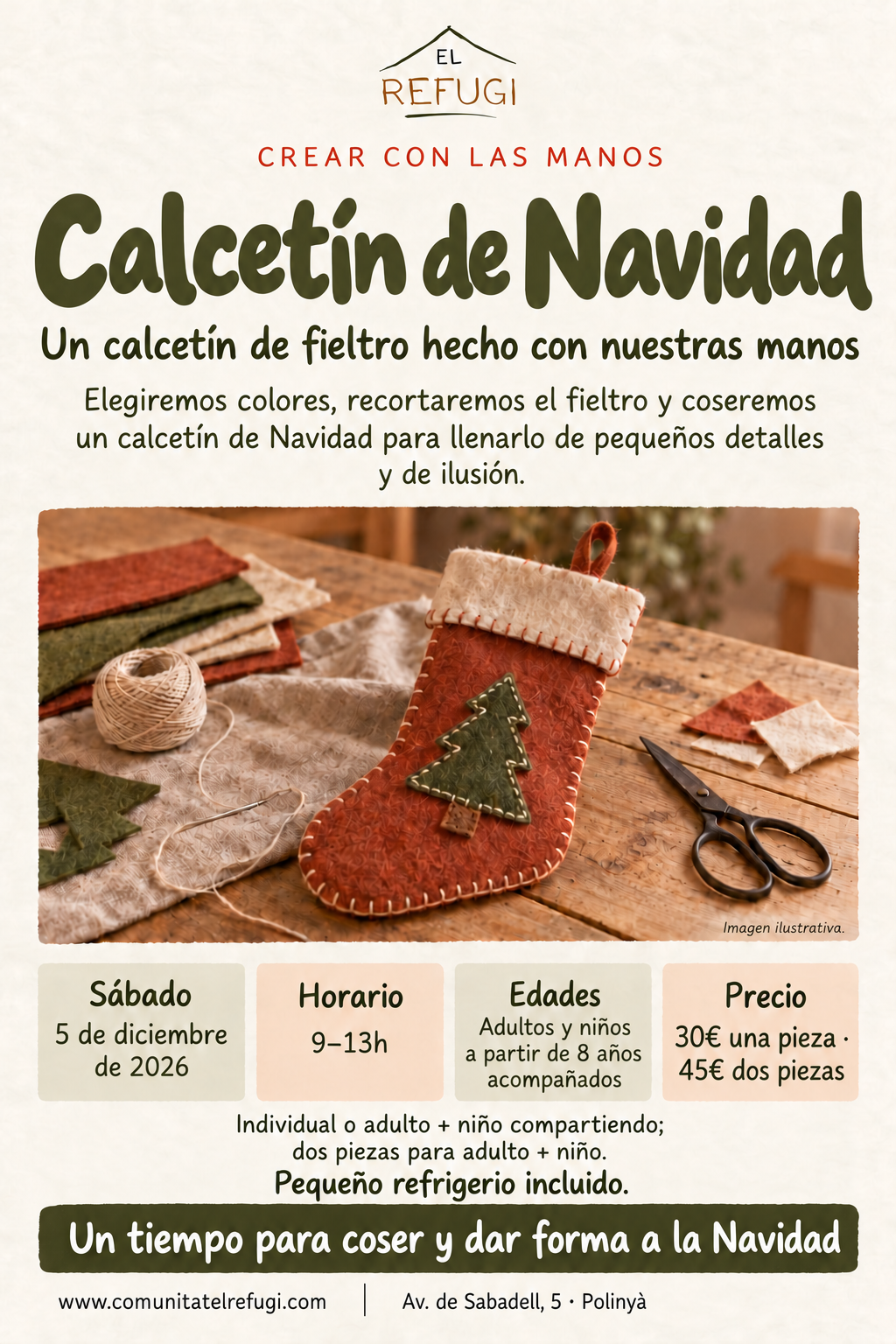 Cartel · Calcetín de Navidad
