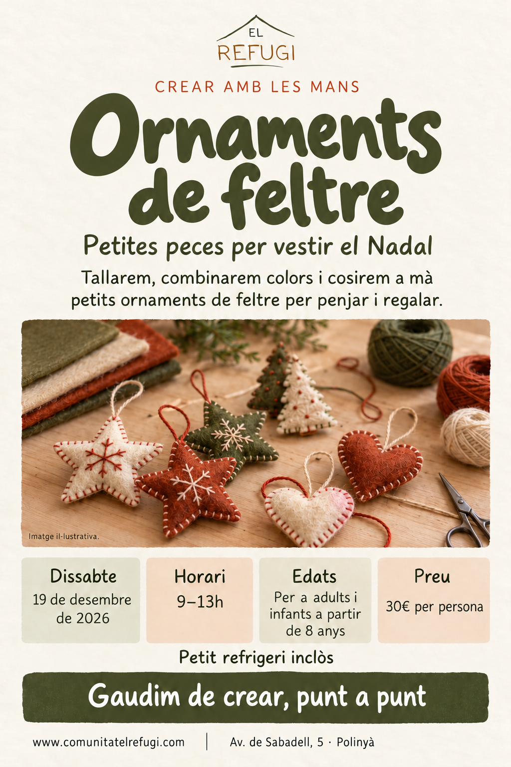 Cartell · Ornaments de feltre