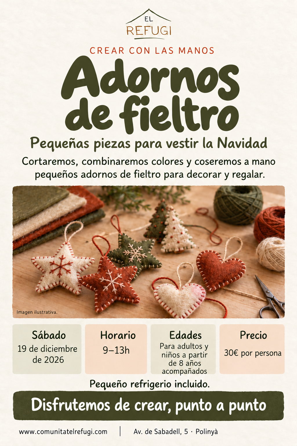 Cartel · Adornos de fieltro