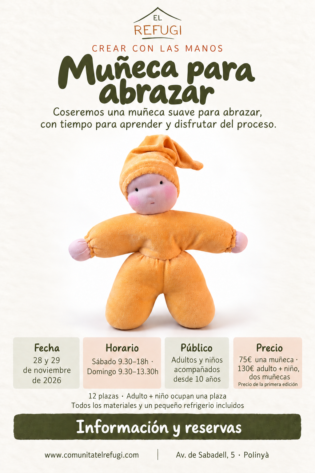 Cartel · Muñeca para abrazar